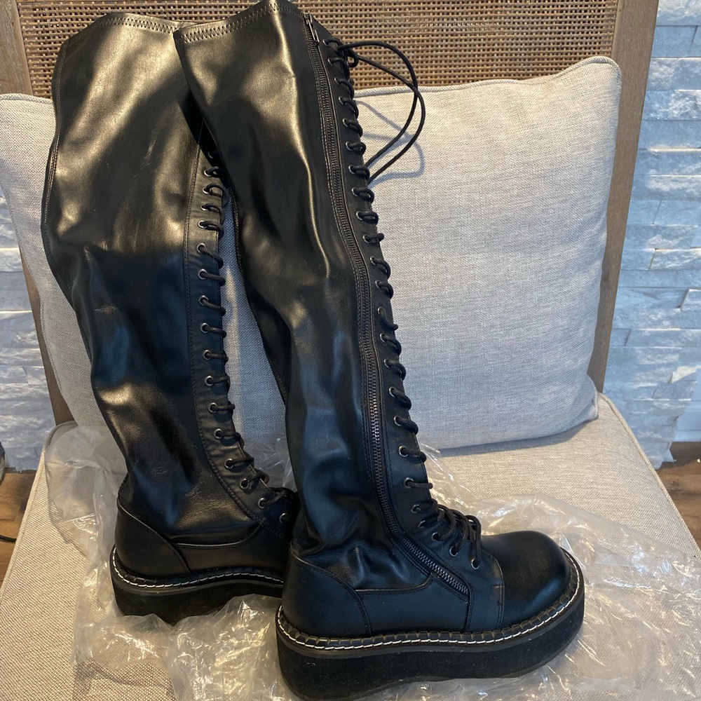 Demonia Lace-Up Boots